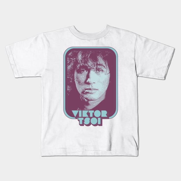 Viktor Tsoi  - Kино́ - Retro 80s Fan Design Kids T-Shirt by DankFutura